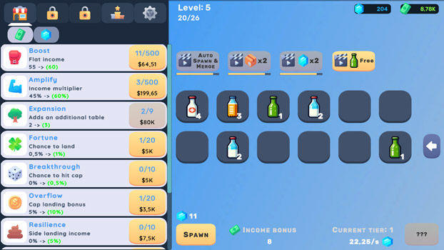 Sưu tập nhiều loại chai đẹp khác nhau.