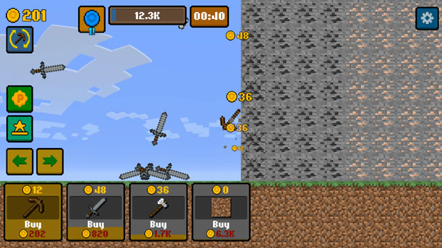 Sử dụng tài nguyên để nâng cấp khả năng đào của bạn.