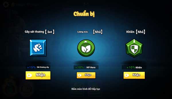 Nhận Buff đầu mỗi trận