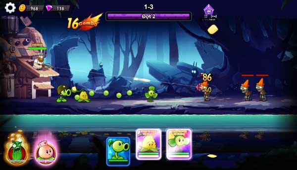 Dùng Buff hủy diệt và hồi phục trong trận chiến