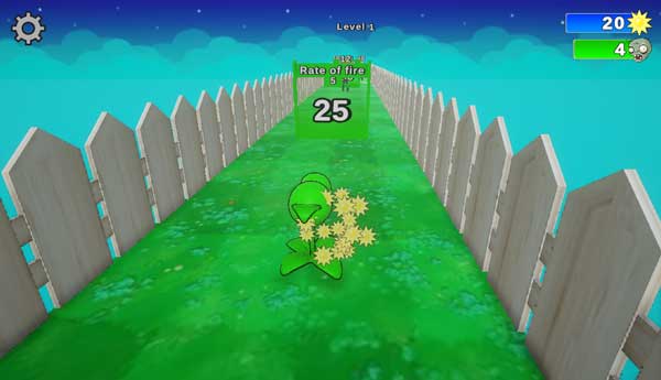 Thu thập chỉ số để tăng sức mạnh Pea Shooter