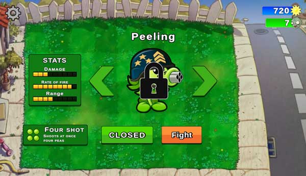 Nâng cấp và mở khóa các loại cây bắn đậu