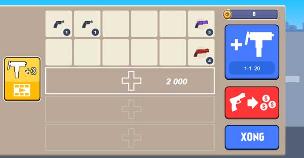 Mua và kết hợp các linh kiện vũ khí giống nhau