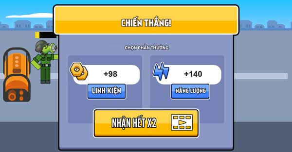 Nhận phần thưởng chiến đấu