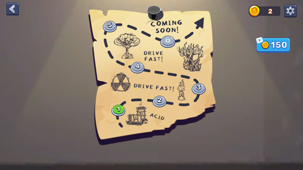 Có tất cả 5 màn chơi với độ khó tăng dần.