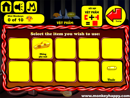 Ghép hoặc sử dụng các vật phẩm.