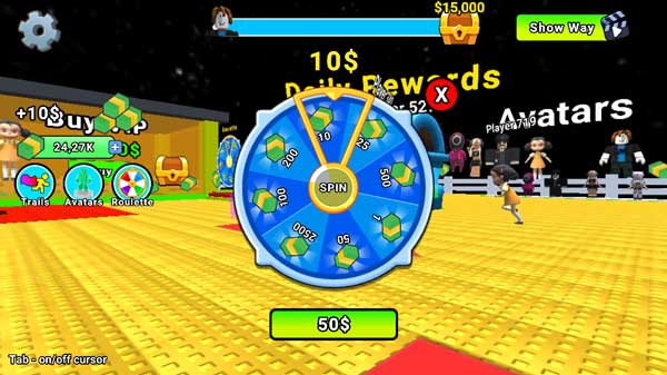 Vòng quay may mắn để nhận nhiều phần thưởng trong Game