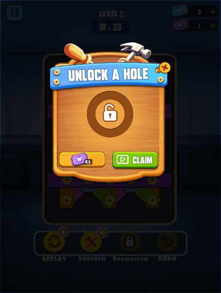 Xem video QC để nhận thêm ô mới