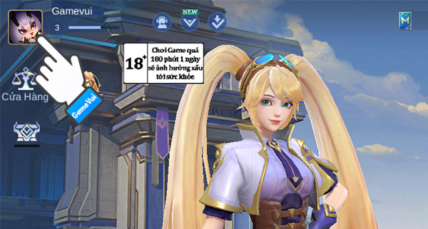 Chạm vào ảnh đại diện