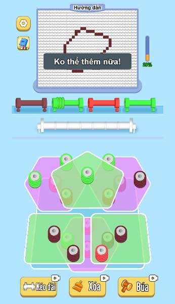 Dùng hỗ trợ kéo dài cuộn len trống