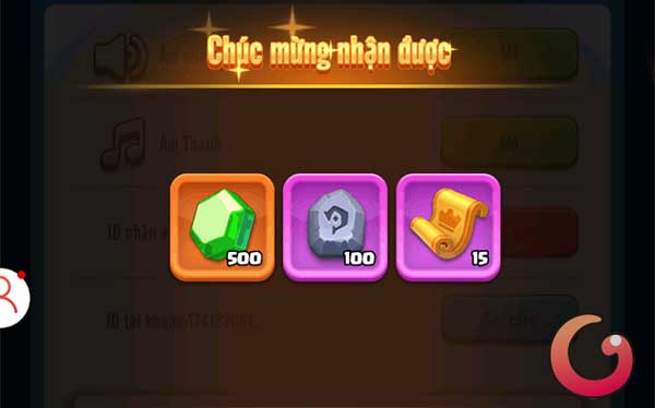 Phần thưởng đổi code