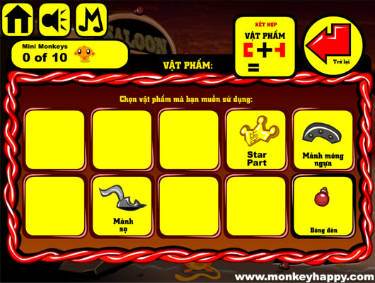 Ghép hoặc sử dụng các vật phẩm để tương tác.