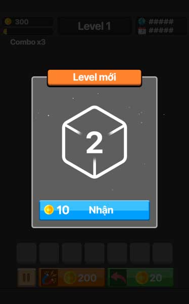 Hoàn thành cấp độ và nhận thưởng