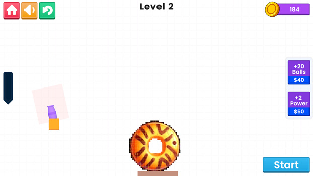 Phá hủy các chiếc bánh Donut để vượt qua màn chơi.