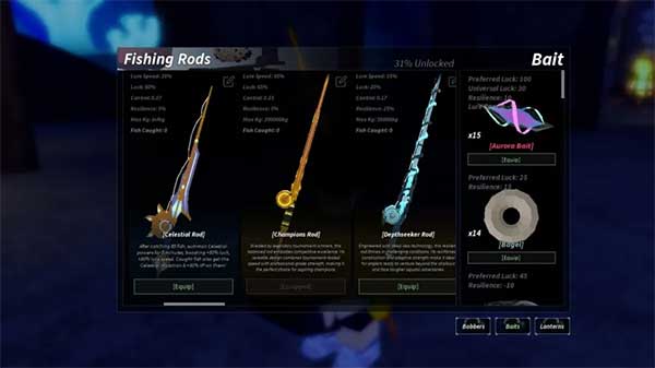 Chỉ số của Depthseeker Rod