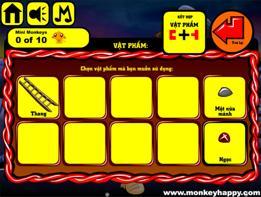 Ghép hoặc sử dụng các vật phẩm này.