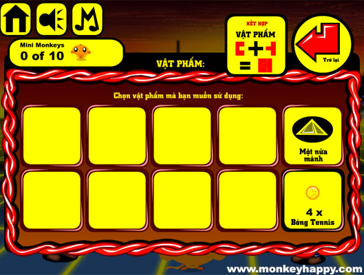 Ghép hoặc sử dụng các vật phẩm.