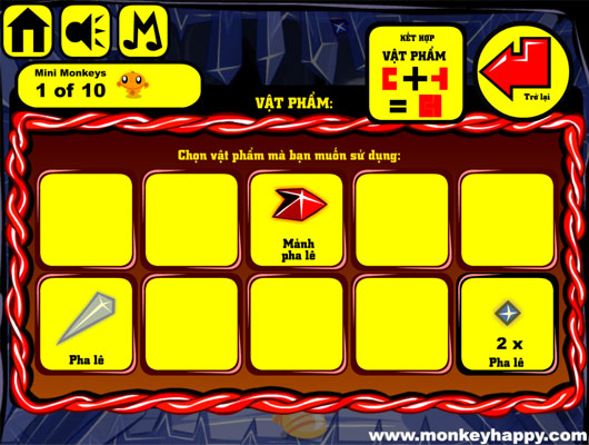 Ghép hoặc sử dụng vật phẩm.