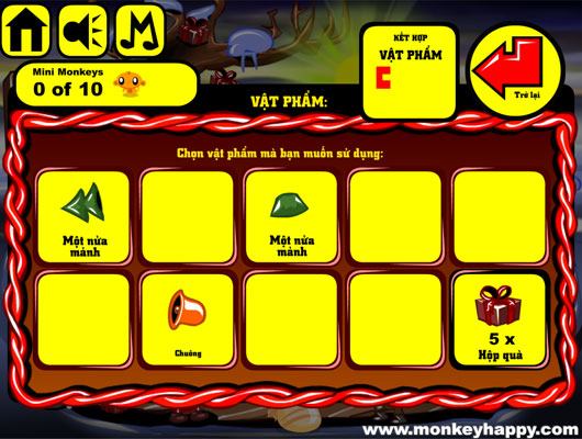 Ghép hoặc sử dụng các vật phẩm.