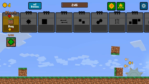 Phá huỷ các khối để kiếm tài nguyên.