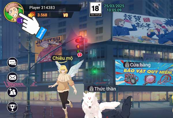 Chạm vào ảnh đại diện