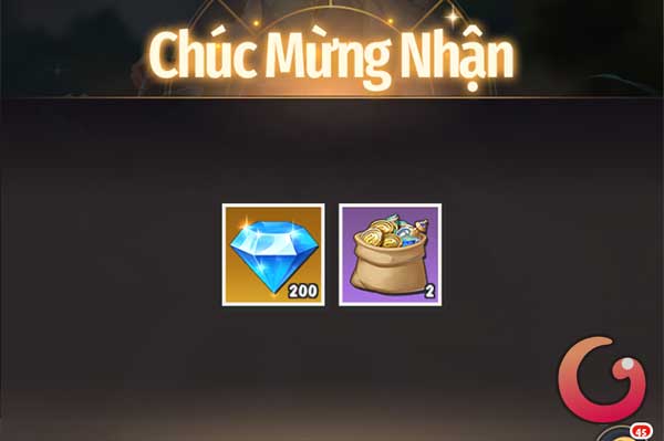 Phần thưởng đổi code