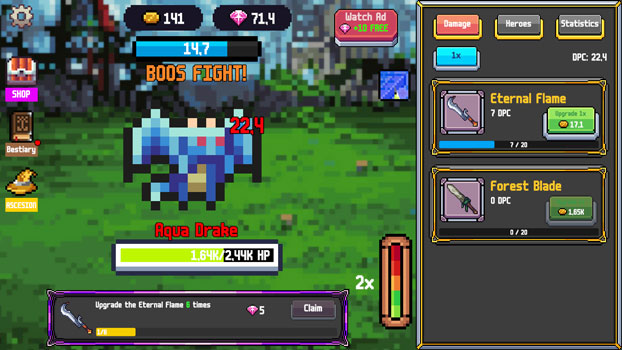 Nhiều boss với độ khó cao.