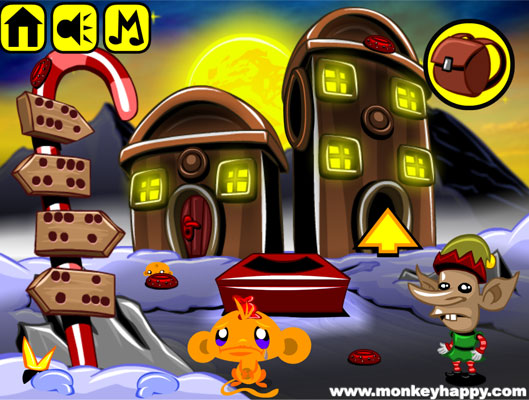 Chơi game Chú khỉ buồn: Ánh sáng giáng sinh - GameVui.vn