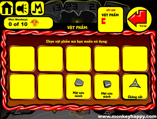 Ghép hoặc sử dụng vật phẩm.