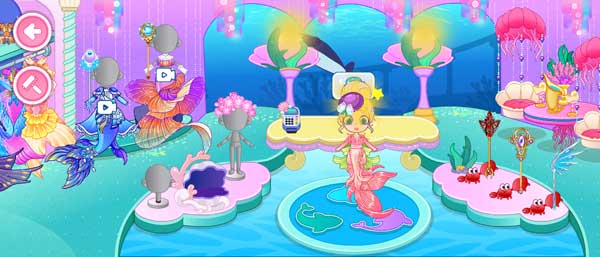 Kéo và thả vật phẩm vào nàng tiên cá