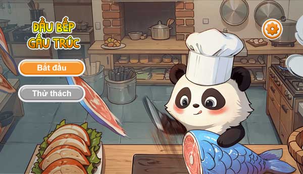 Chơi game Đầu bếp gấu trúc - GameVui