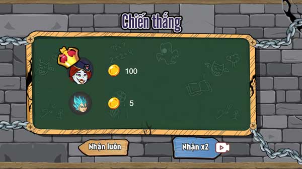 Giành chiến thắng thử thách và nhận thưởng