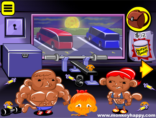 Chơi game Chú khỉ buồn: Khỉ tập gym - GameVui.vn