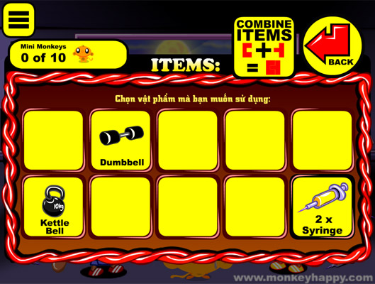 Ghép hoặc sử dụng các vật phẩm.