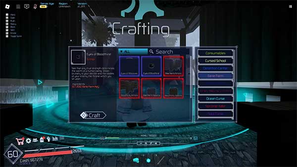 Hướng dẫn chế tạo áo giáp trong Jujutsu Infinite