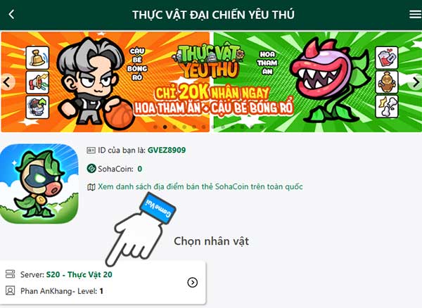 Chọn nhân vật