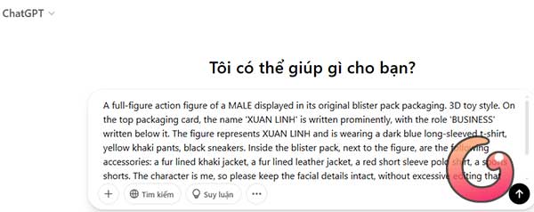 Nhập Prompt vào Chat GPT