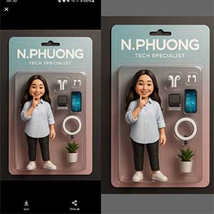 Hướng dẫn tạo hình thẻ đồ chơi bằng AI