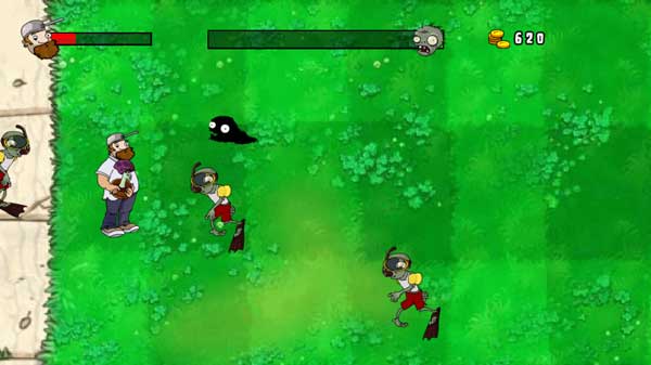 Cầm trên tay cây trồng để bắn hạ lũ Zombie xác sống