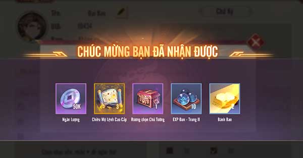 Phần thưởng đổi code