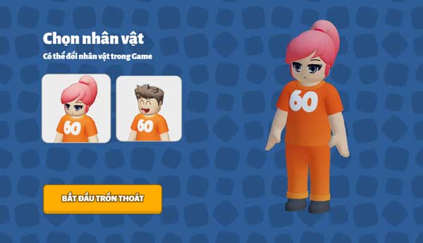 Tùy chọn nhân vật khi bắt đầu cuộc phiêu lưu