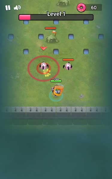 Điều khiển Donut di chuyển và tiêu diệt Zombie xác sống