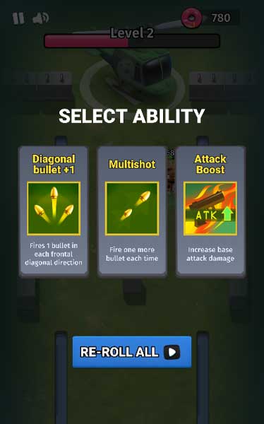 Nhận kỹ năng Buff khi đủ lượng XP