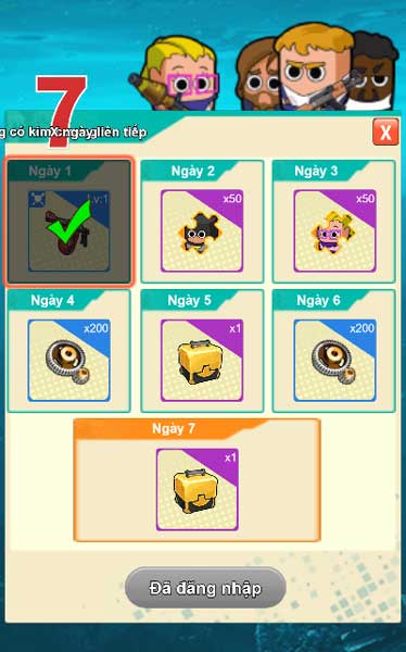 Quà đăng nhập hàng ngày