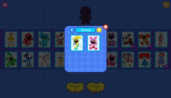 Các hình dạng nhân vật mở khóa được sẽ được lưu trữ tại Album