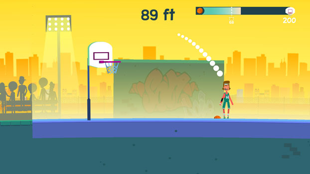 Ném bóng vào rổ để qua màn chơi.