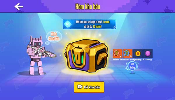 Hòm kho báu với nhiều phần thưởng cao cấp