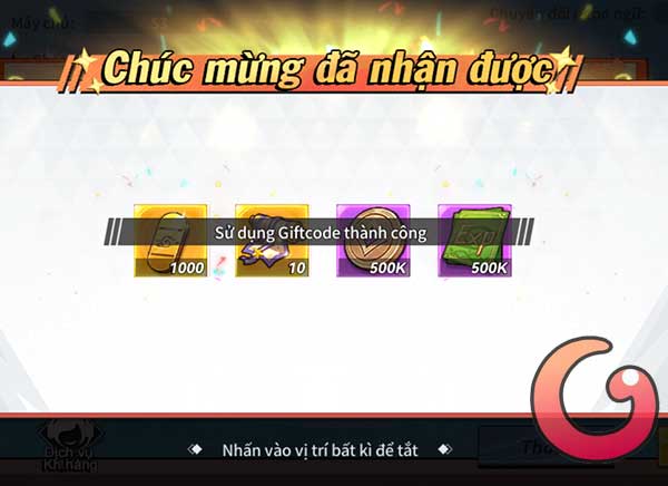 Phần thưởng đổi code