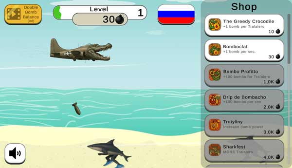 Thả bom tiêu diệt Tralalero để tăng số điểm nhận được