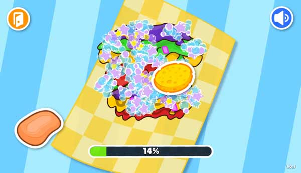 Dùng miếng bọt để rửa sạch Brainrot